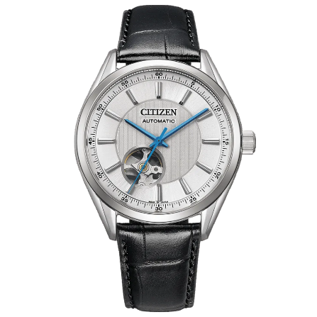 Men's Citizen Collection Mechanical Open-Heart Silver Dial 40mm - NH9111-11B