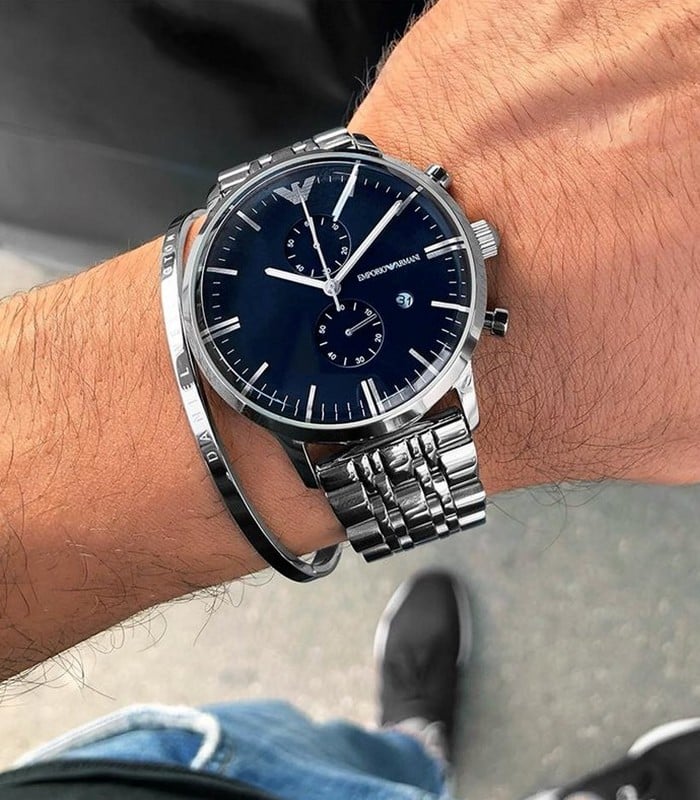 Emporio Armani Two-Hand Stainless Steel Men's Watch - AR1648