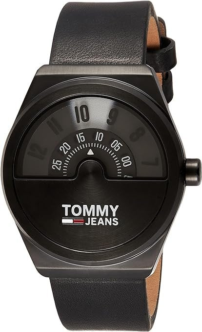 Tommy Hilfiger Quartz Leather Strap Black Dial Men's Watch 1791773
