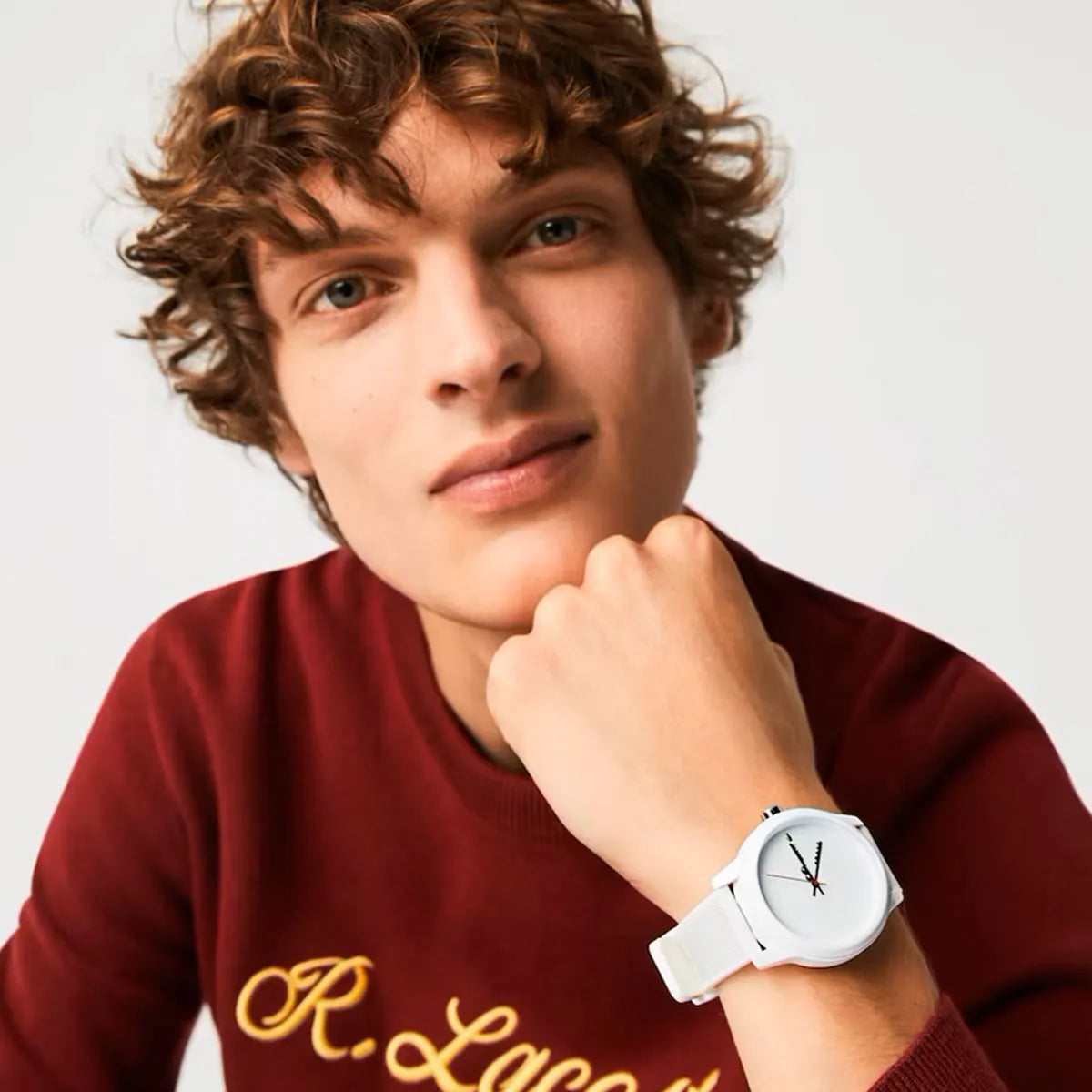 Men's Lacoste White Dial White Silicone Watch - 2011069