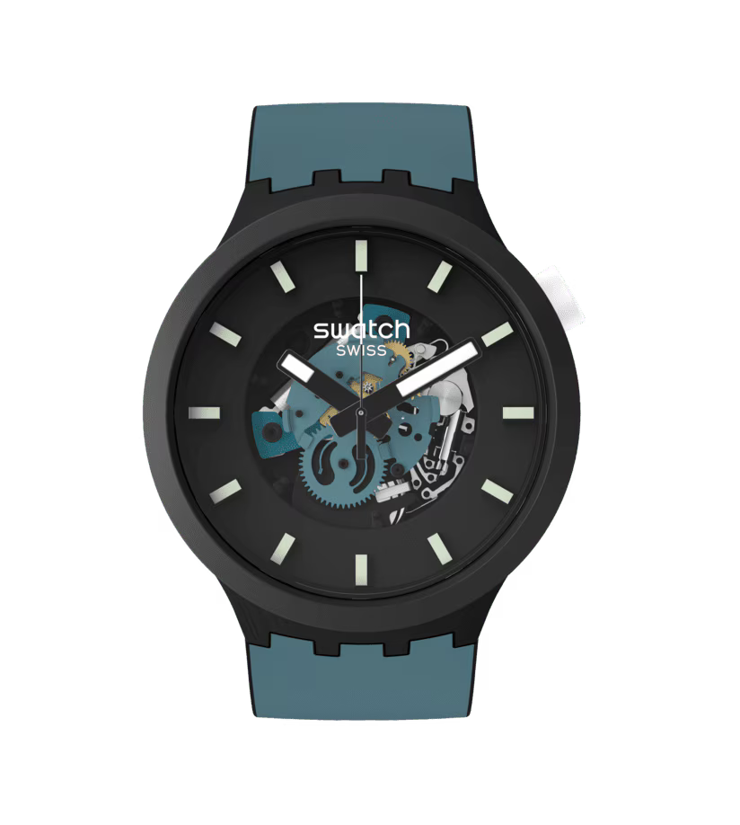 Men's Swatch Big Bold Bioceramic Night Trip Watch - SB03B107