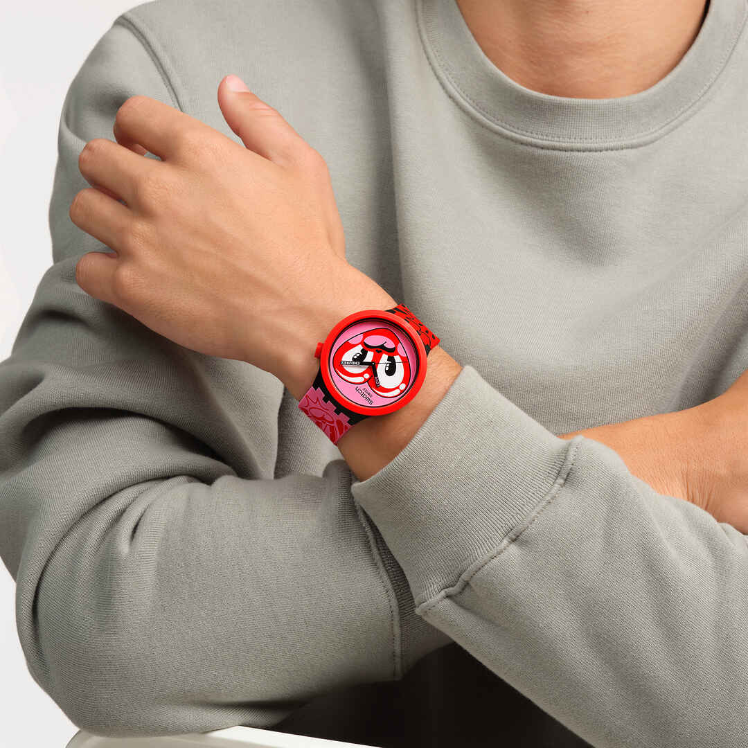Swatch BIG BOLD Bioceramic Hattie's Heart Swiss Unisex Quartz Watch  - SB05Z103