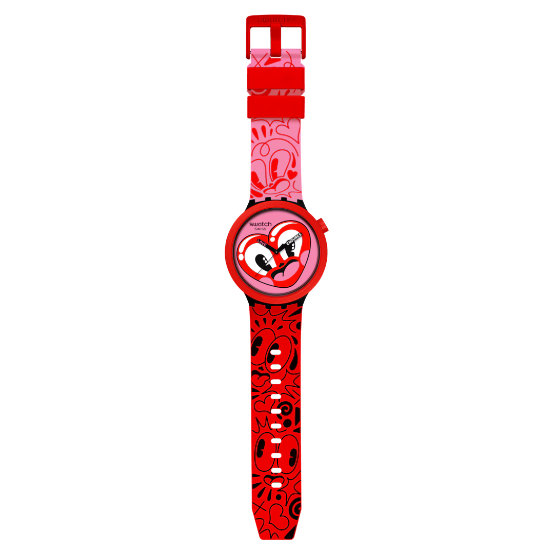 Swatch BIG BOLD Bioceramic Hattie's Heart Swiss Unisex Quartz Watch  - SB05Z103