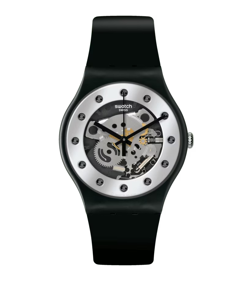 Swatch Silver Glam Unisex Watch-S029B109