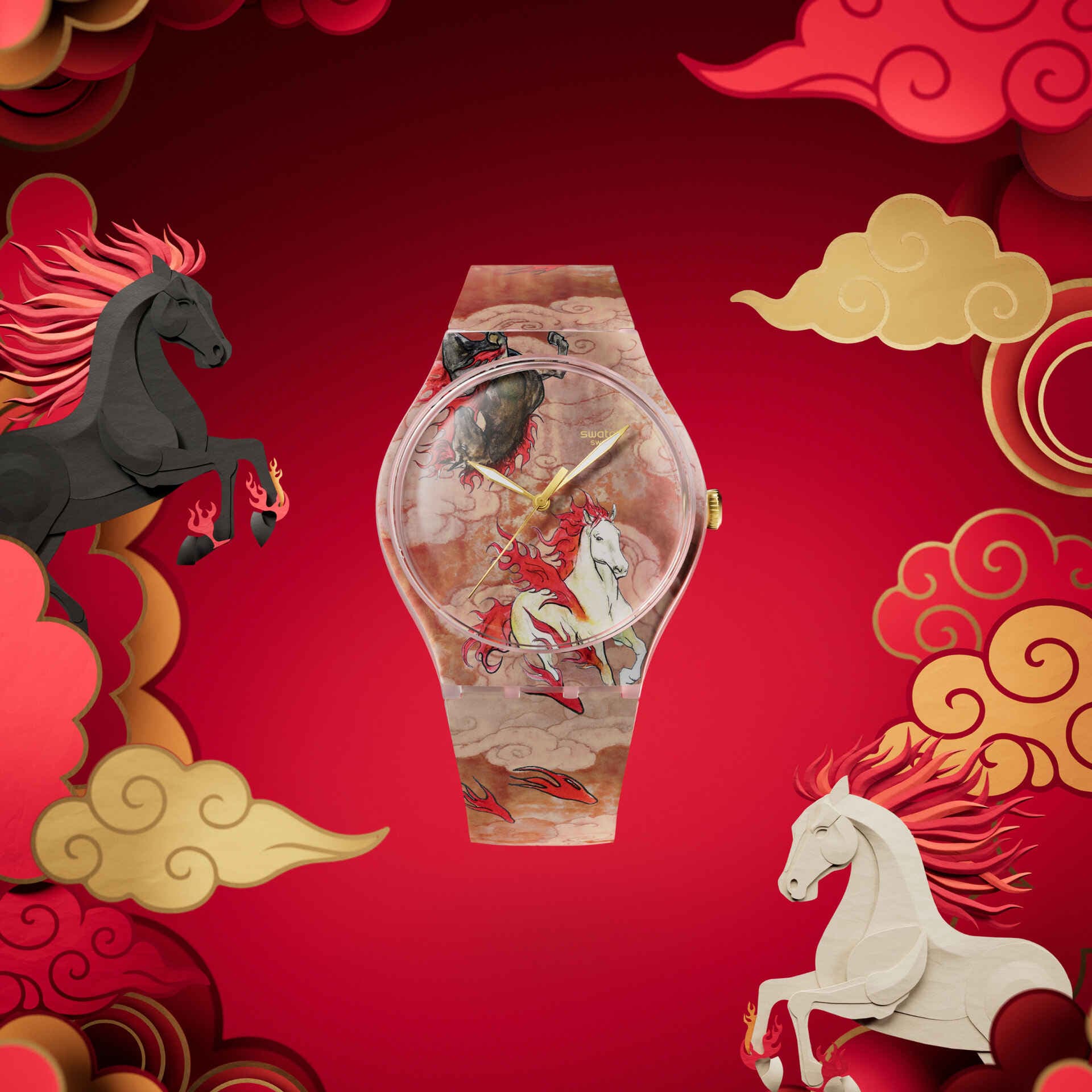 Swatch Riding The Clouds 41mm Unisex Watch -SUOZ369