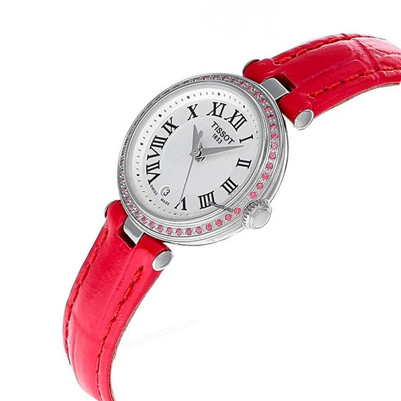 Women's Tissot Bellissima Pink Leather Watch - T126.010.66.113.00
