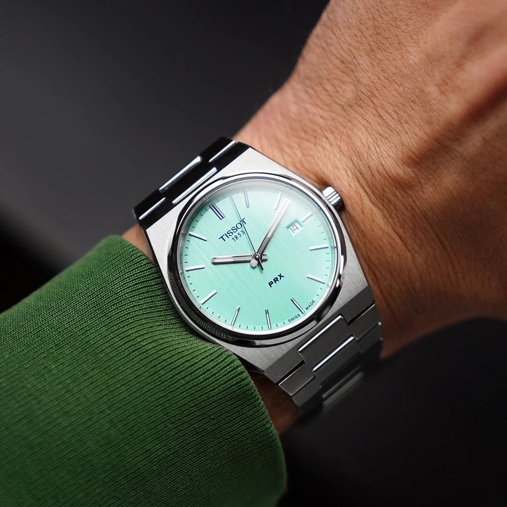 Men's Tissot PRX  Light Green Dial Watch - T137.410.11.091.01