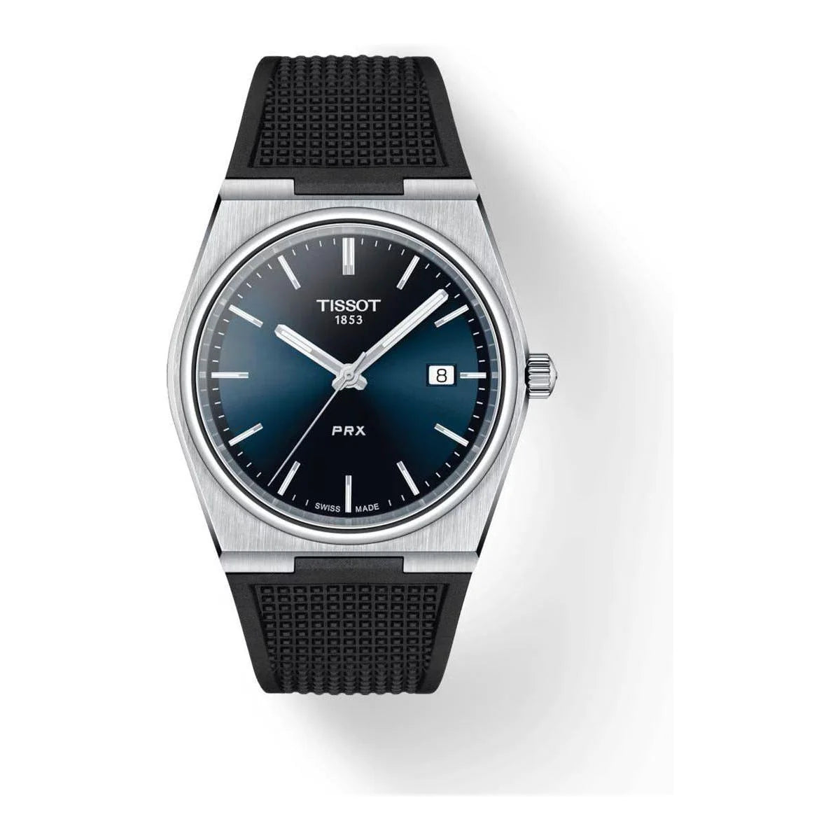 Men's Tissot Quartz Blue Dial PRX Rubber 40mm Watch - T137.410.17.041.00
