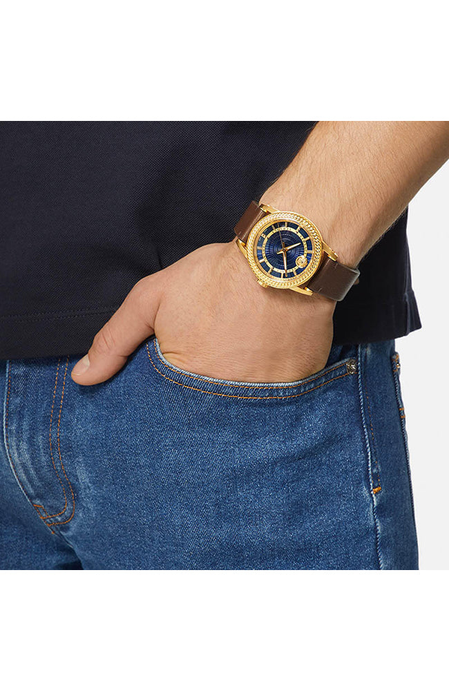 Men's Versace Code Blue Dial Watch-VEPO00220
