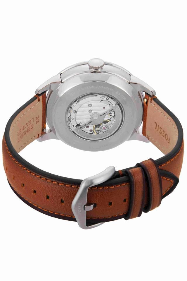 Men's Fossil Townsman Automatic Brown Leather Watch - ME3265