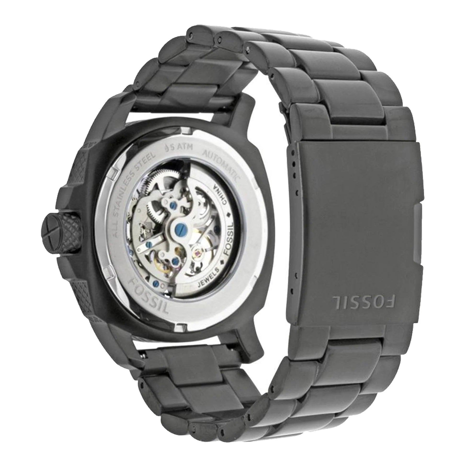 Men's Fossil Modern Machine Automatic Black Steel Watch - ME3080