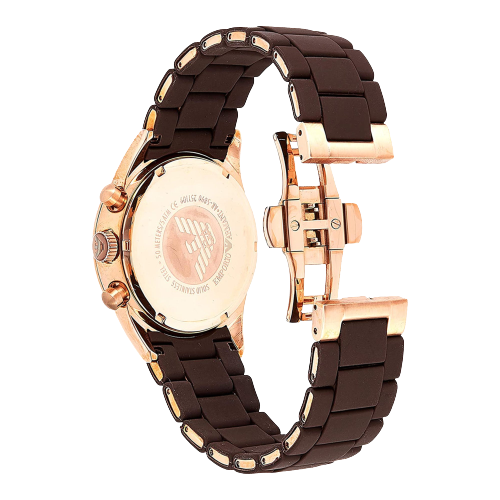 Emporio Armani Brown Silicone Strap Men's Watch -  AR5890