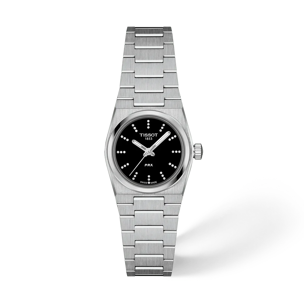 Women's Tissot PRX Stainless Steel Black Diamond Dial 25mm - T137.010.11.056.00
