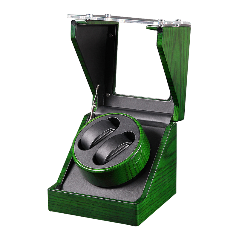 Green Transparent single watch winder (Winding 2 watches)