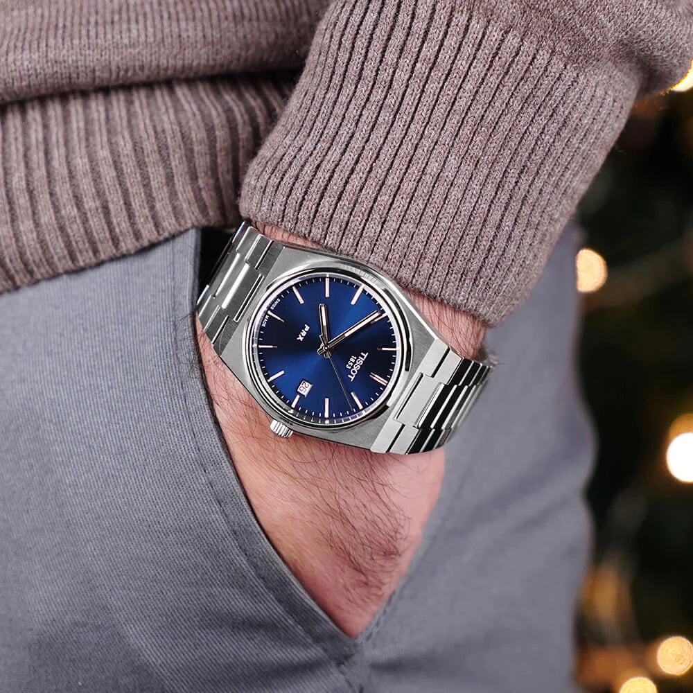 Men's Tissot  PRX Quartz Blue Dial Steel Watch - T137.410.11.041.00