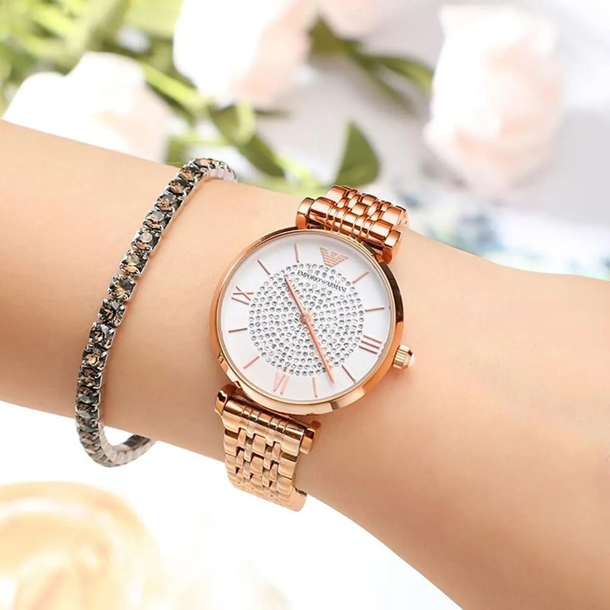 Women's Emporio Armani Gianni T-Bar Watch - AR11244