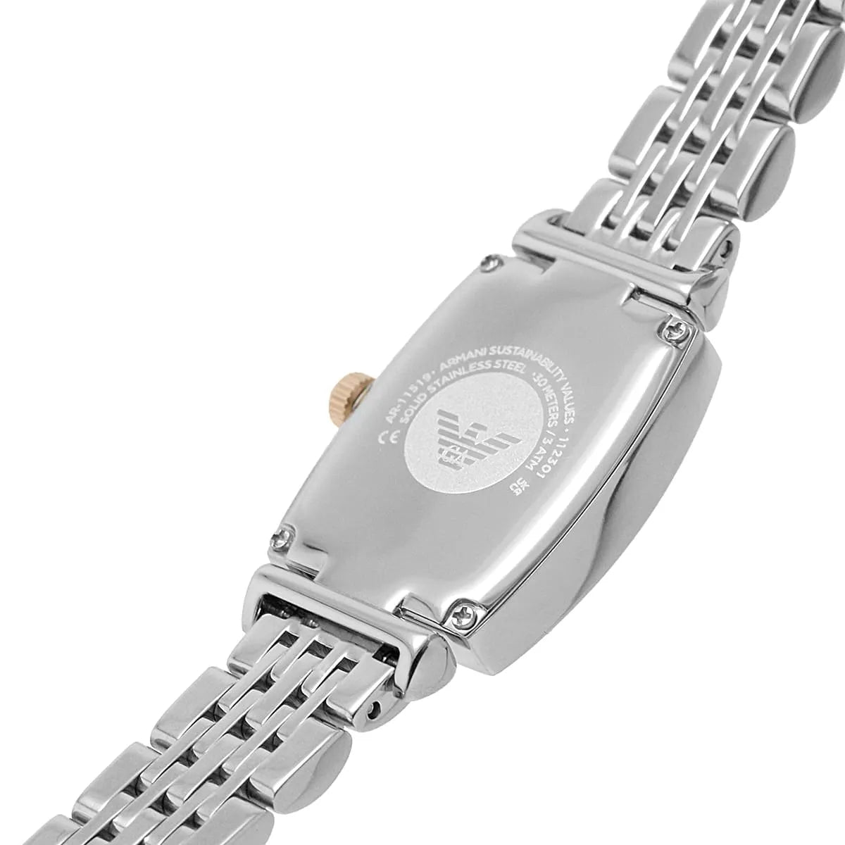 Women's Emporio Armani Rectangular Two-Tone Diamond 26mm Watch - AR11519