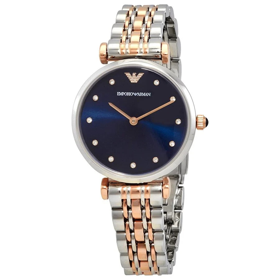 Women's Emporio Armani Crystal Blue Dial Watch - AR11092