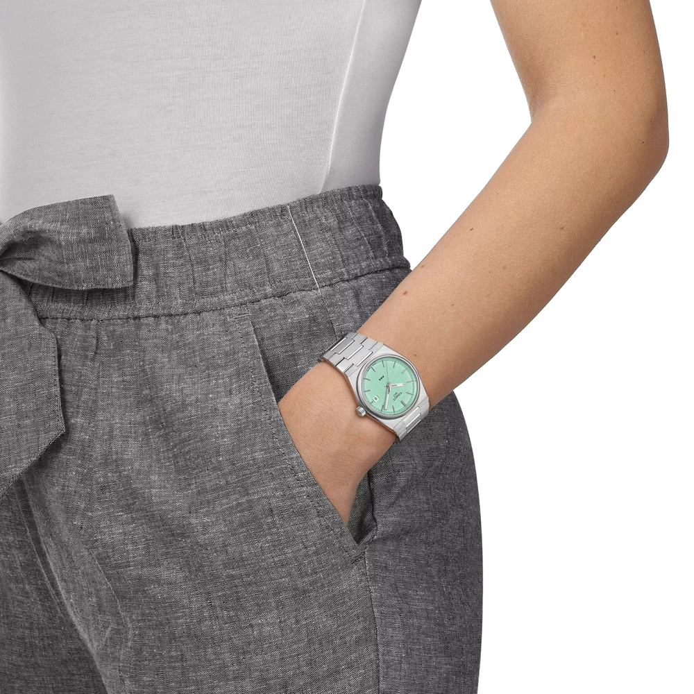 Unisex Tissot PRX Stainless Steel Light Green Dial 35mm - T137.210.11.091.00