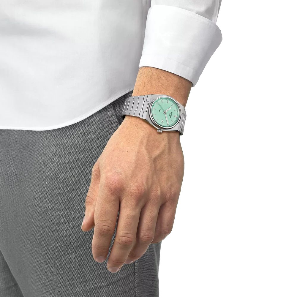 Men's Tissot PRX Stainless Steel Light Green Dial 40mm - T137.410.11.091.01