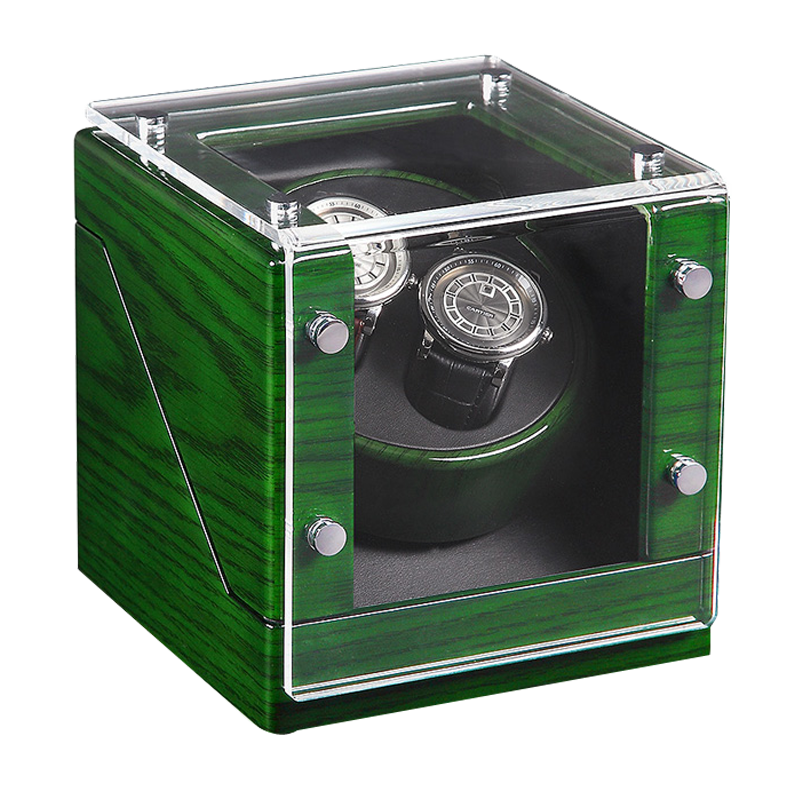 Green Transparent single watch winder (Winding 2 watches)