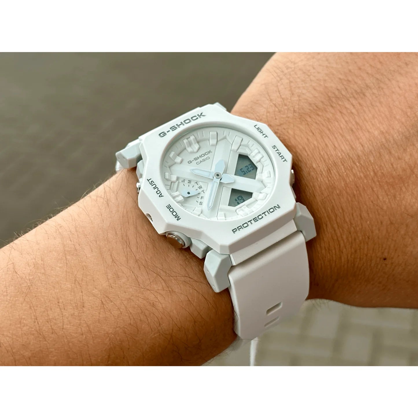 Men's Casio G-Shock All White 45mm Watch -GA-2300-7AJF