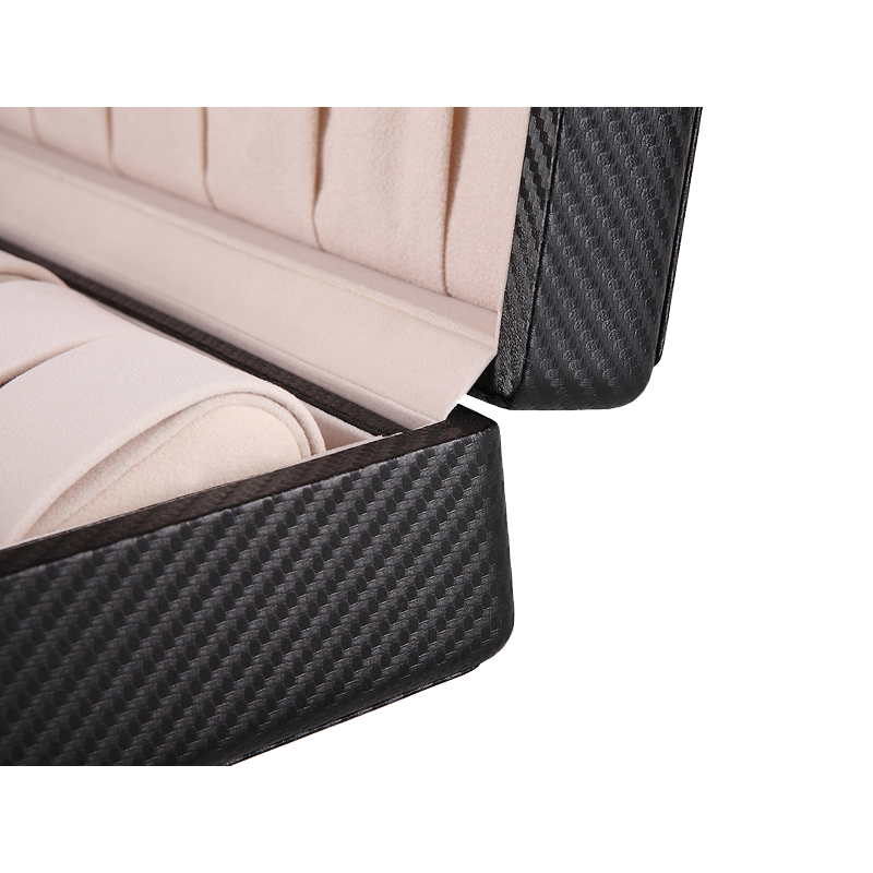 18-slot Leather Watch Display Case (Carbon Finish)