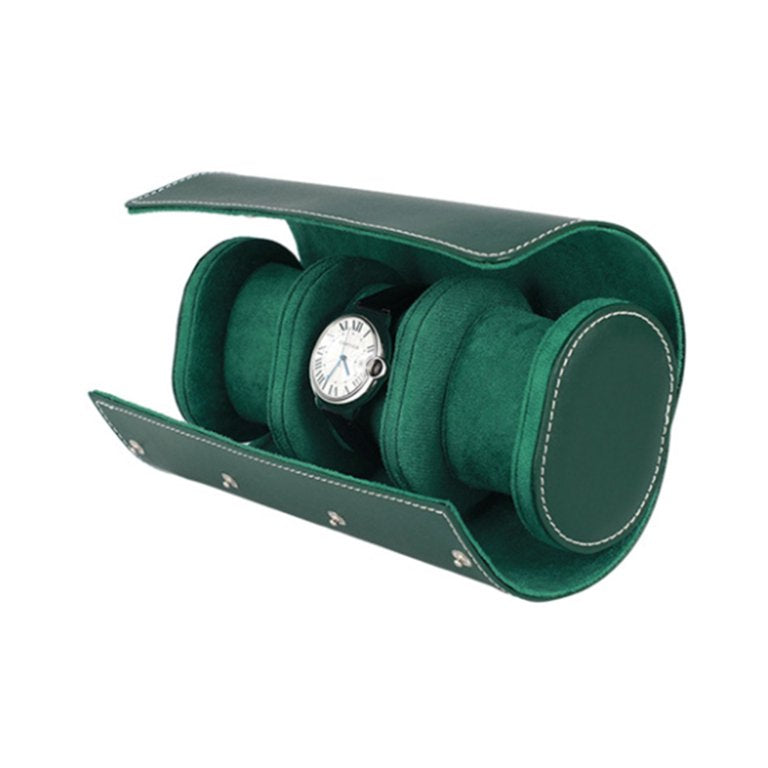 Green Leather Watch Pouch - 3 in 1 (Green)