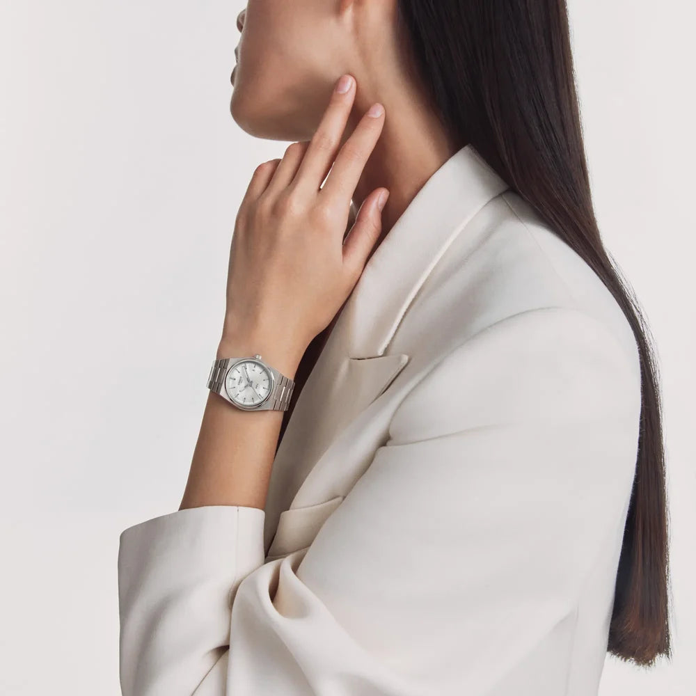 Unisex Tissot PRX Stainless Steel White Mother of Pearl Dial 35mm - T137.210.11.111.00