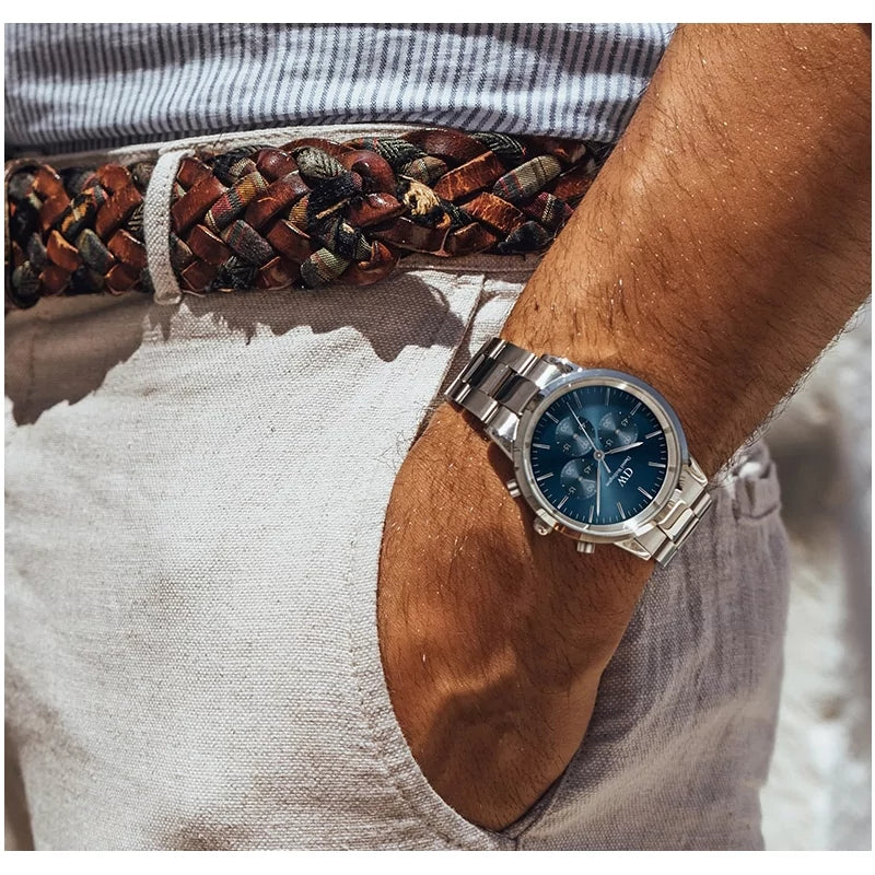 Men's Daniel Wellington Iconic Chronograph Silver Watch - DW00100644