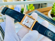 Women's Movado Heritage Series Curviplan Mother of Pearl Dial Rose Gold Tone Leather Watch 27mm - 3650052