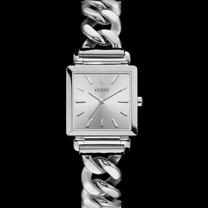 Women's Guess Vanity Silver Square Watch - W1029L1