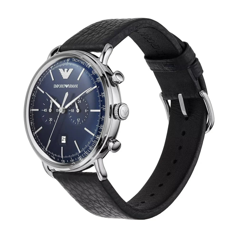 Men's Emporio Armani Aviator Blue Dial 43mm Watch - AR11105