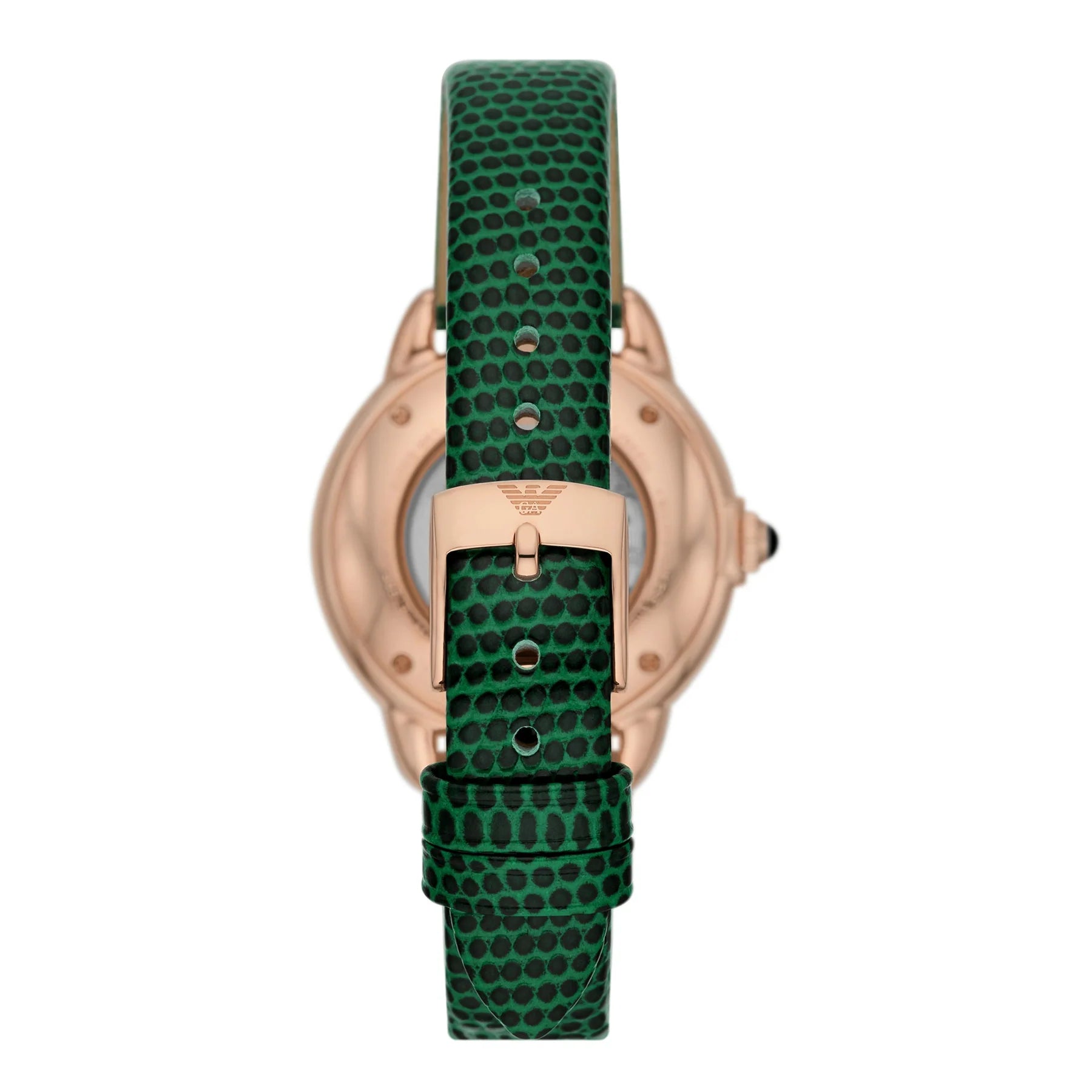 Women's Emporio Armani Automatic Green Leather 34mm Watch - AR60073
