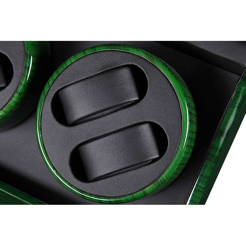 Green & Transparent Double Watch Winders (Winding 4 Watches)