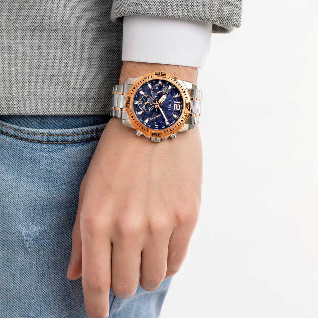 Men's Two-Tone Guess Watch - GW0056G5