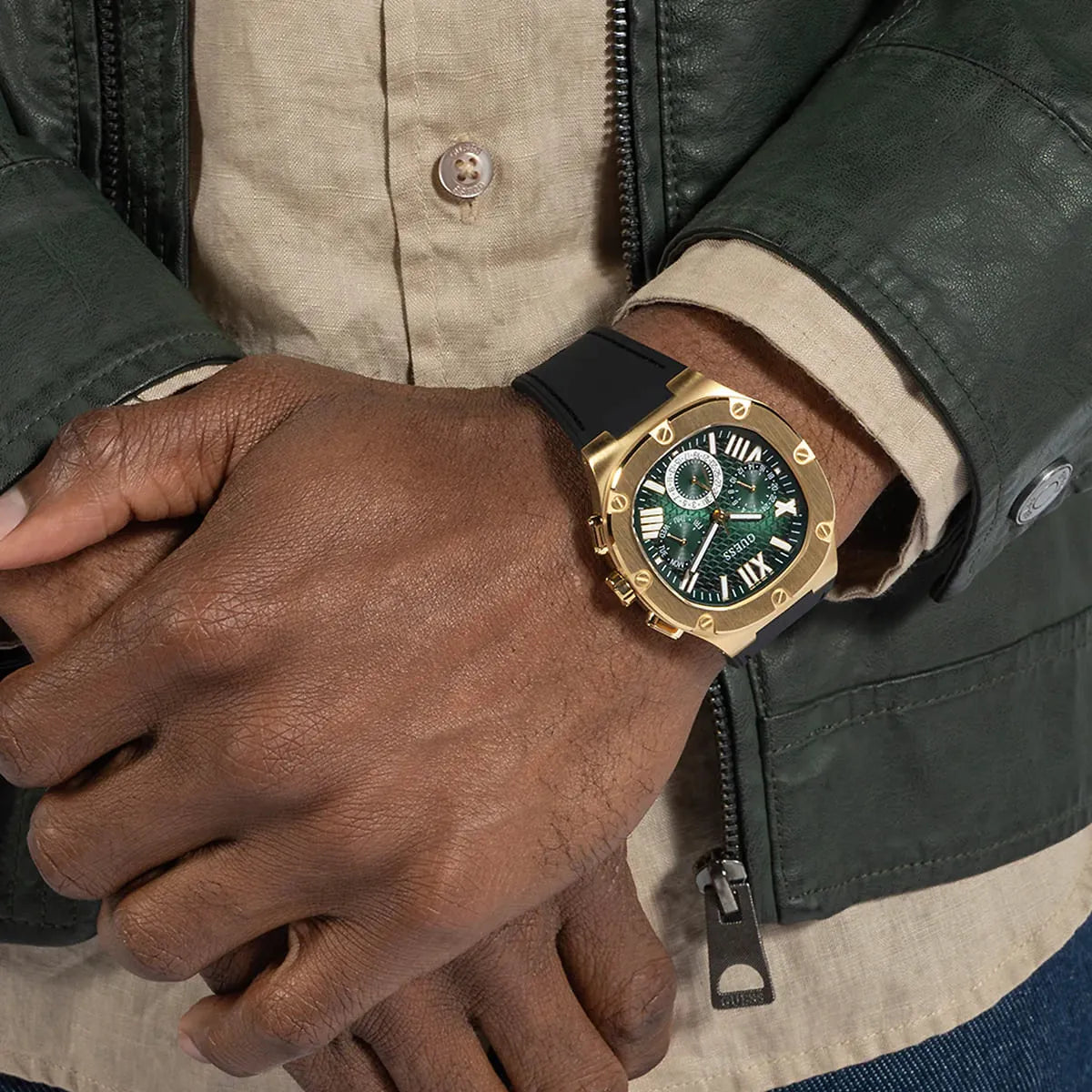 Men's Guess Green Headline Watch - GW0571G3