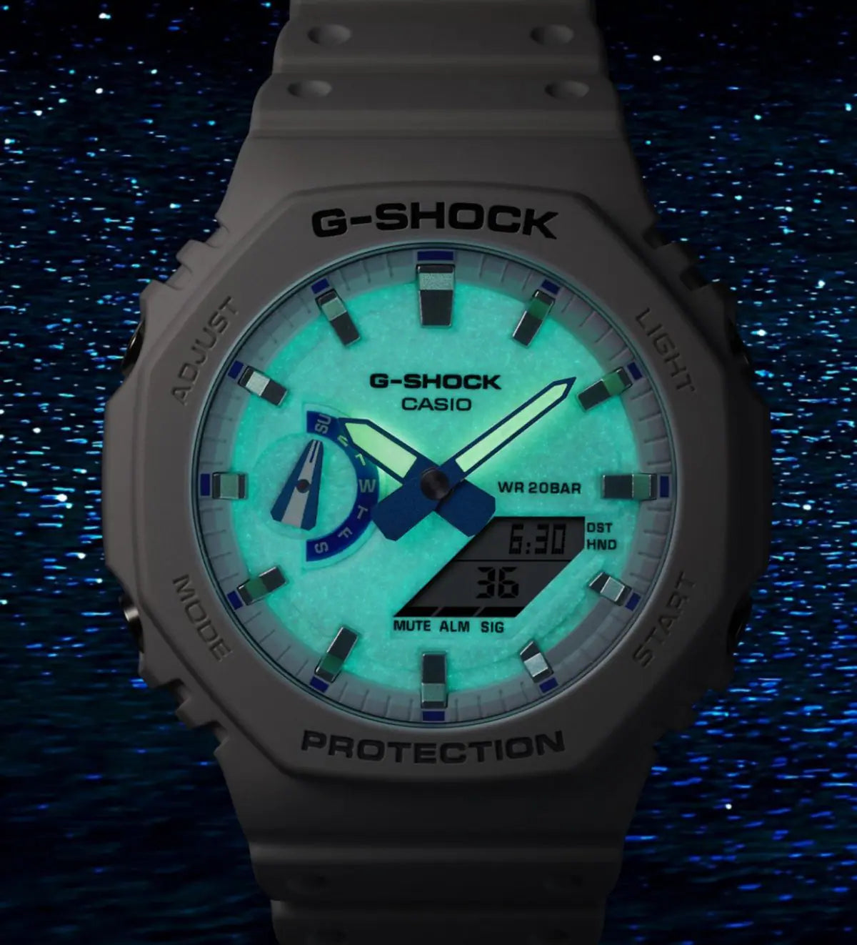 Men's Casio G-Shock Analog-Digital Hidden Glow Watch |GA-2100HDS-7AJF