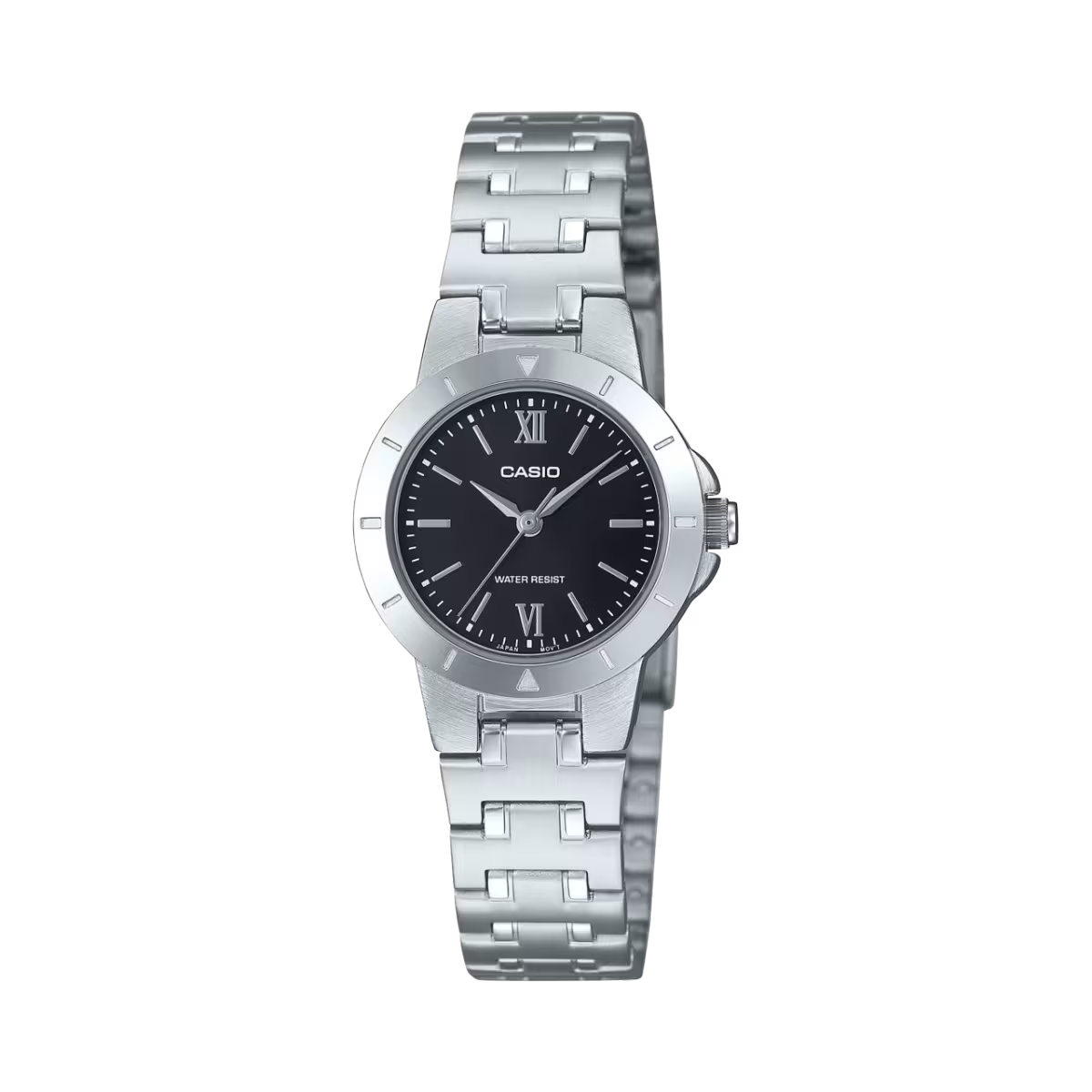 Women's Casio Dress Analogue Stainless Steel Bracelet Black Dial 25mm - LTP-1177D-1AJF