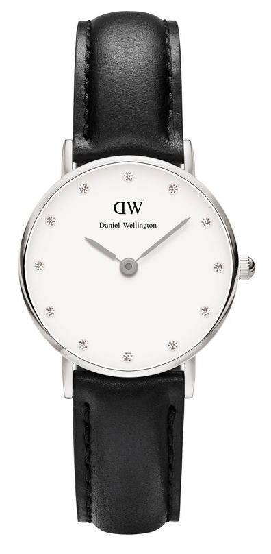 Women's Daniel Wellington Classy Sheffield Steel Black Leather Band Watch -  0921DW