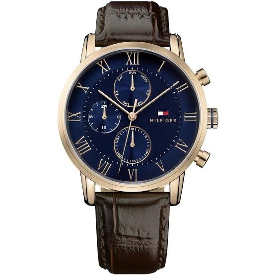 Men's Tommy Hilfiger Brown Leather Kane 44mm Watch - 1791399