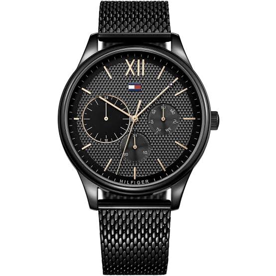 Tommy Hilfiger Black Mesh Men's Multi-function Watch - 1791420