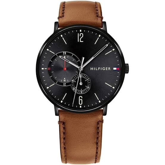 Men's Tommy Hilfiger Brooklyn Brown Leather 40mm watch - 1791510