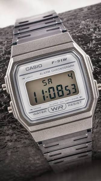 Men's Casio Vintage Digital Grey Resin Strap Watch 33mm - F-91WA-8DG