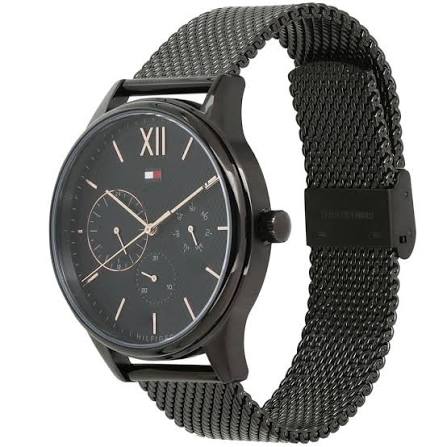 Tommy Hilfiger Black Mesh Men's Multi-function Watch - 1791420