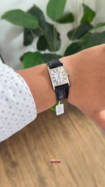 Alba Rectangular White Dial Leather Watch - AH7ET5X1