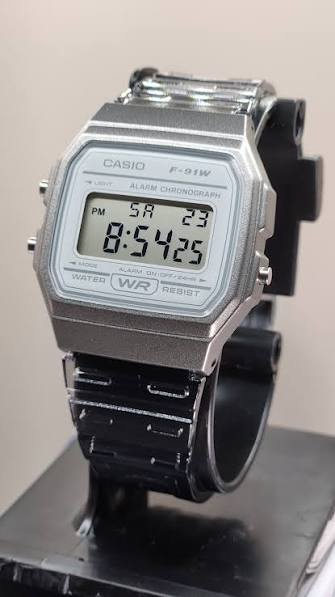 Men's Casio Vintage Digital Grey Resin Strap Watch 33mm - F-91WA-8DG