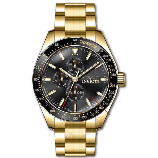 Men's Aviator Quartz Multifunction Black Dial Watch - 38968