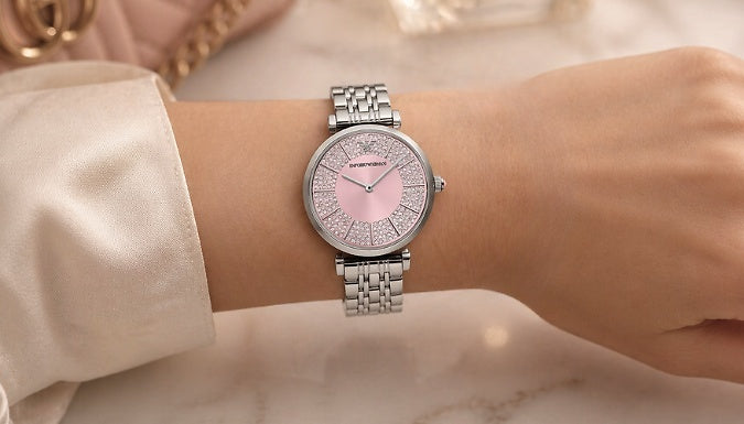 Women's Emporio Armani Pink Dial 32mm Watch - AR11686