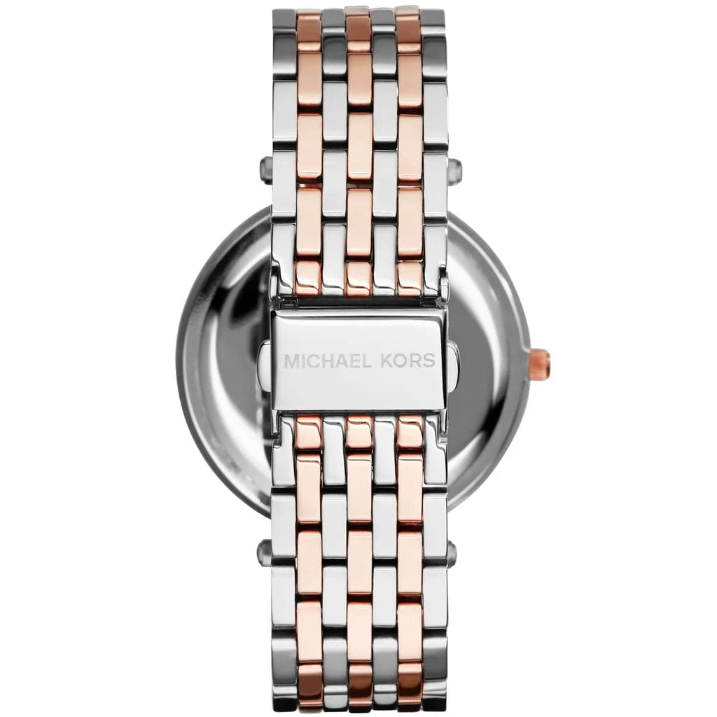 Michael Kors Darci Purple Dial Two Tone Steel Strap Watch for Women - MK3353